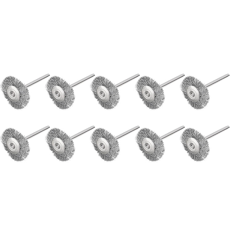 10 PCS Wire Brush Metal Descaling Polishing Brush To Remove Oxide Layer Flat Polishing Brush, Style:Flat 3Ã—25MM