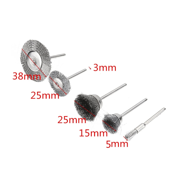10 PCS Wire Brush Metal Descaling Polishing Brush To Remove Oxide Layer Flat Polishing Brush, Style:Flat 3Ã—25MM