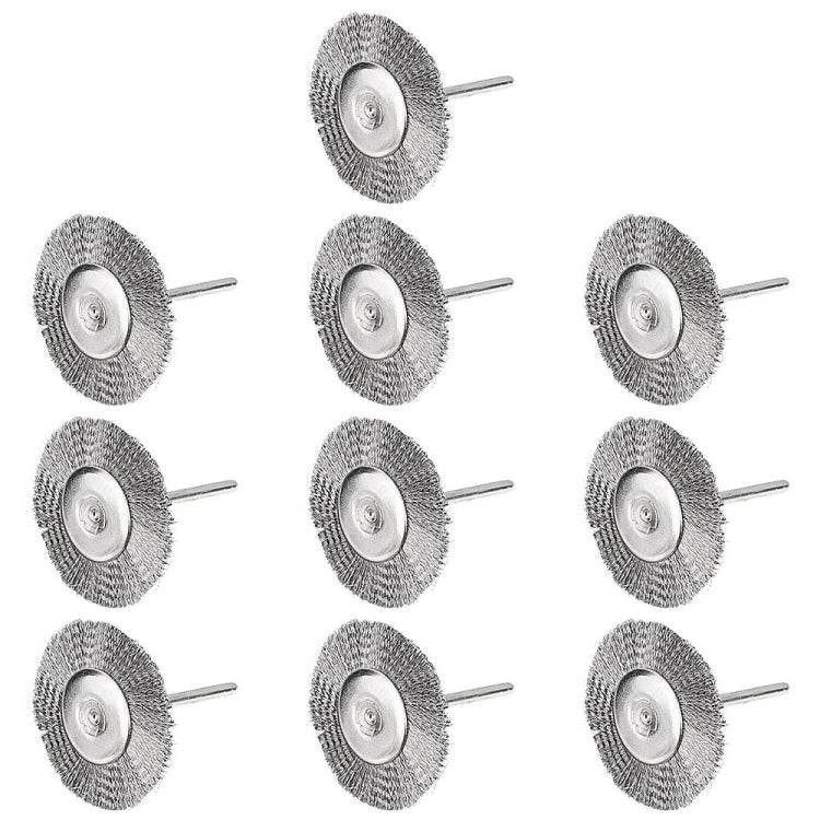 10 PCS Wire Brush Metal Descaling Polishing Brush To Remove Oxide Layer Flat Polishing Brush, Style:Flat 3Ã—38MM