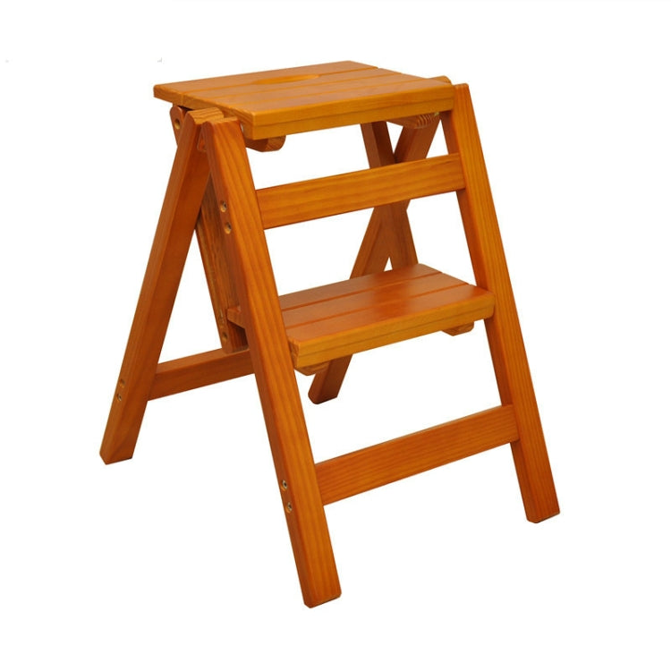 Household Multi Function Folding Ladder Stool Solid Wood Ladder Ascending Platform Step Stool Dual Purpose Rack Stair Chair
