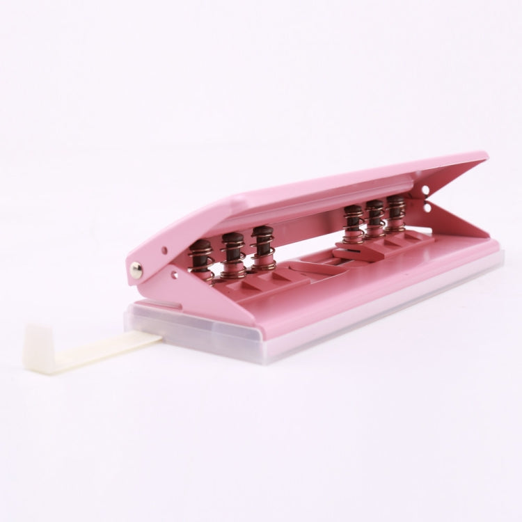 Adjustable 6-Hole Tabletop Puncher 6-Ring Binder for A4 / A5 / A6 / B7 Paper