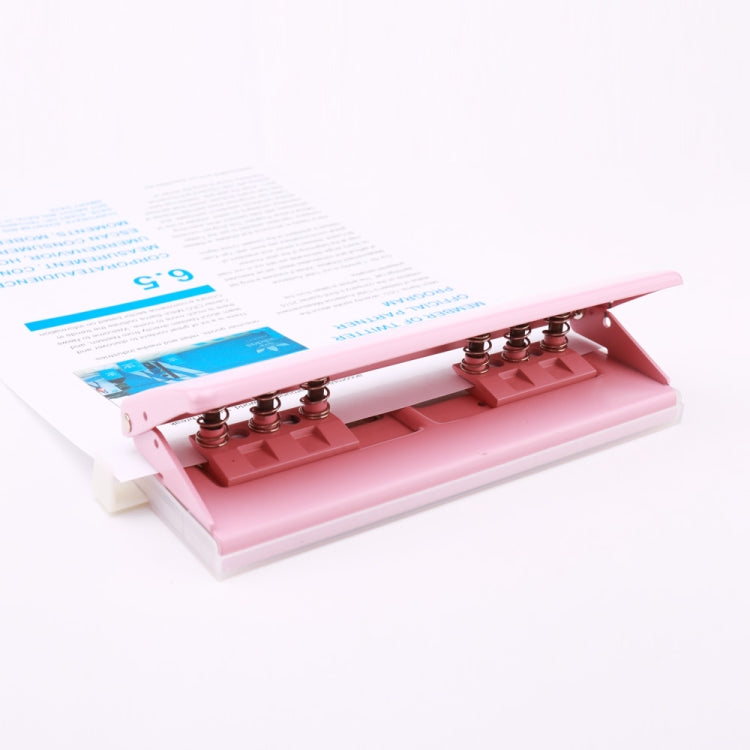 Adjustable 6-Hole Tabletop Puncher 6-Ring Binder for A4 / A5 / A6 / B7 Paper