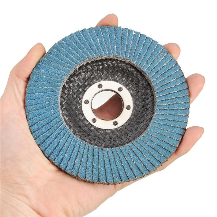 10 PCS 75 Iron Cover Blue Sand Hundred Impeller Zirconium Corundum Louver Grinding Tool, Size:100Ã—16MM