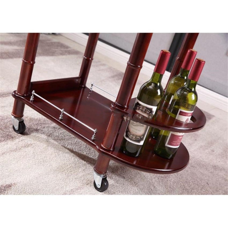 Hotel Dining Cart With Wheels Double Layer Wood Table Wine Cart Beauty Parlour Kitchen Trolleys Side Stand Hotel Furniture