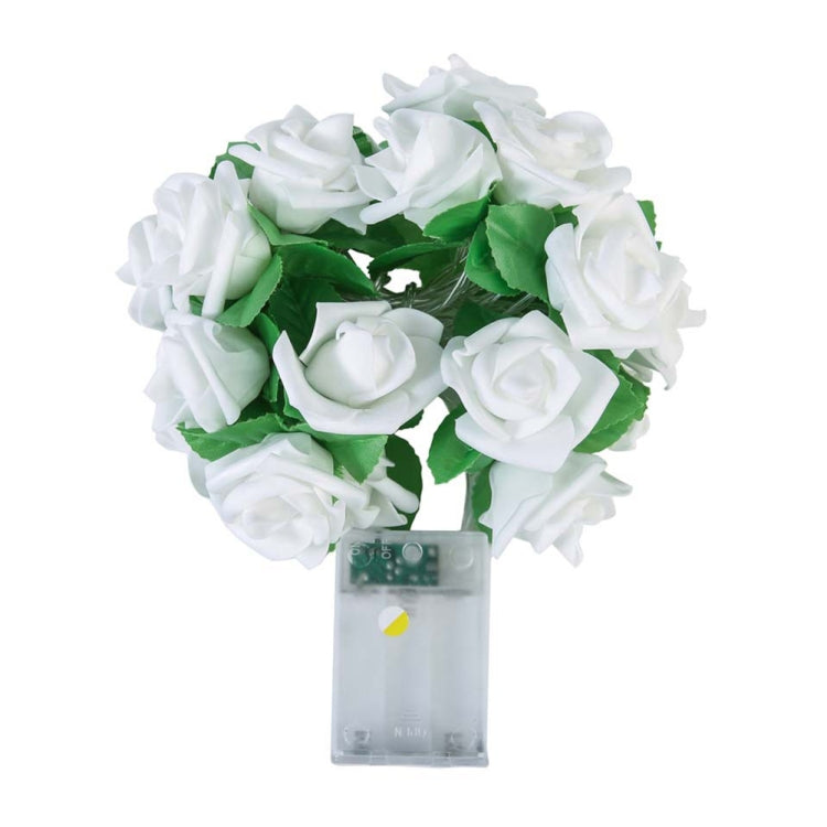 Rose Flower Battery Powered Fairy Lights Wedding Home Birthday Party Garland Decor String Lamp  White Light
