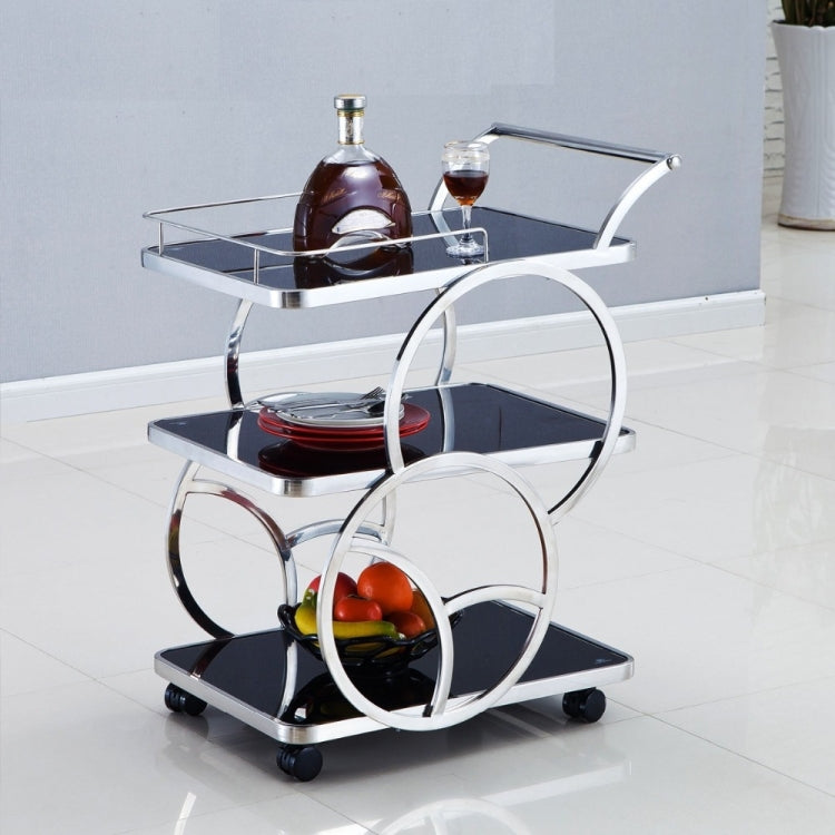 Stainless Steel Dining Car Rack Hotel Kitchen Mobile Trolleys