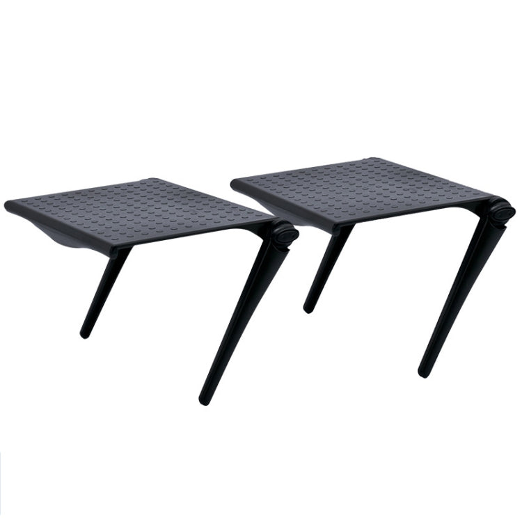 2 PCS Office Desk Storage Holder Computer Display Shelf(Black)