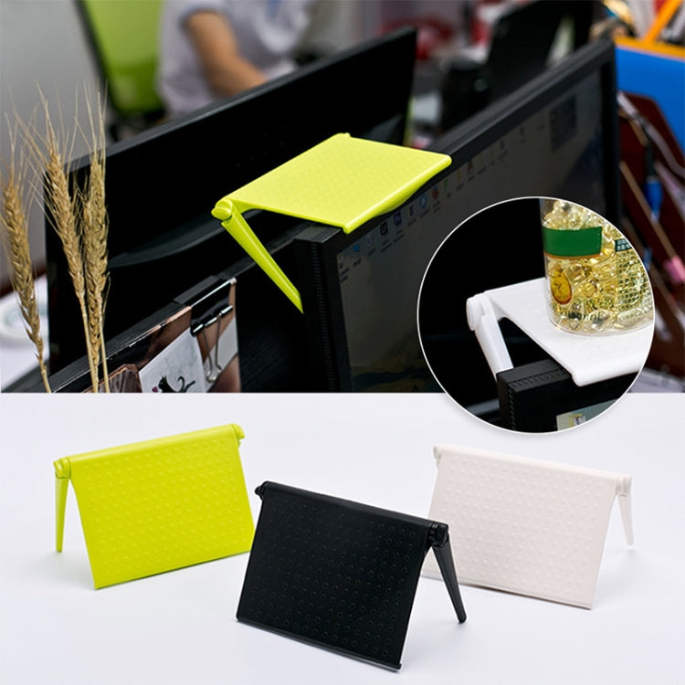 2 PCS Office Desk Storage Holder Computer Display Shelf(Black)