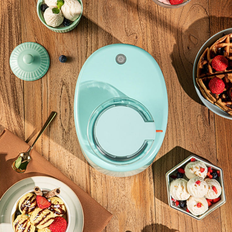Household Small Automatic Fruit Yogurt Children Ice Cream Machine, CN Plug(Nice Green)
