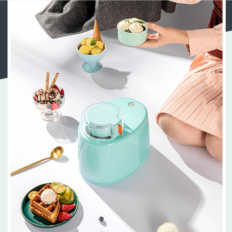 Household Small Automatic Fruit Yogurt Children Ice Cream Machine, CN Plug(Nice Green)