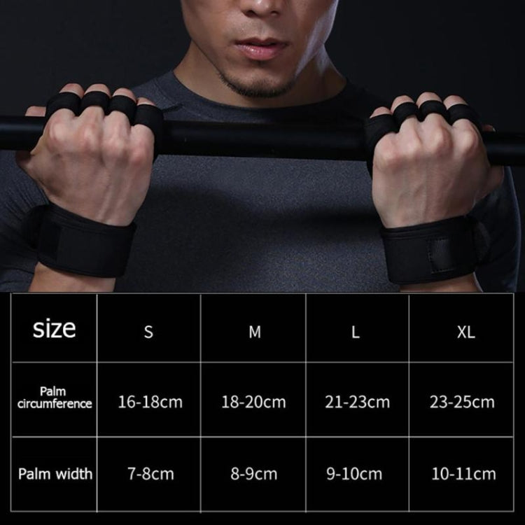 1 Pair Fitness Training Gloves Sports Wristband, Size:L(Black)