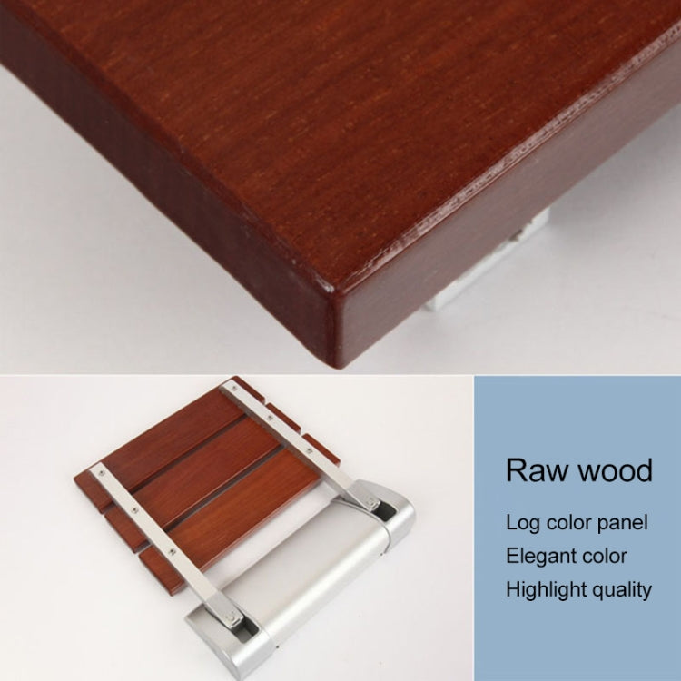 Solid Wood Shower Seat Spacing Saving Wall mounted Relaxation Folding Bath Chair Waiting Wall Chair