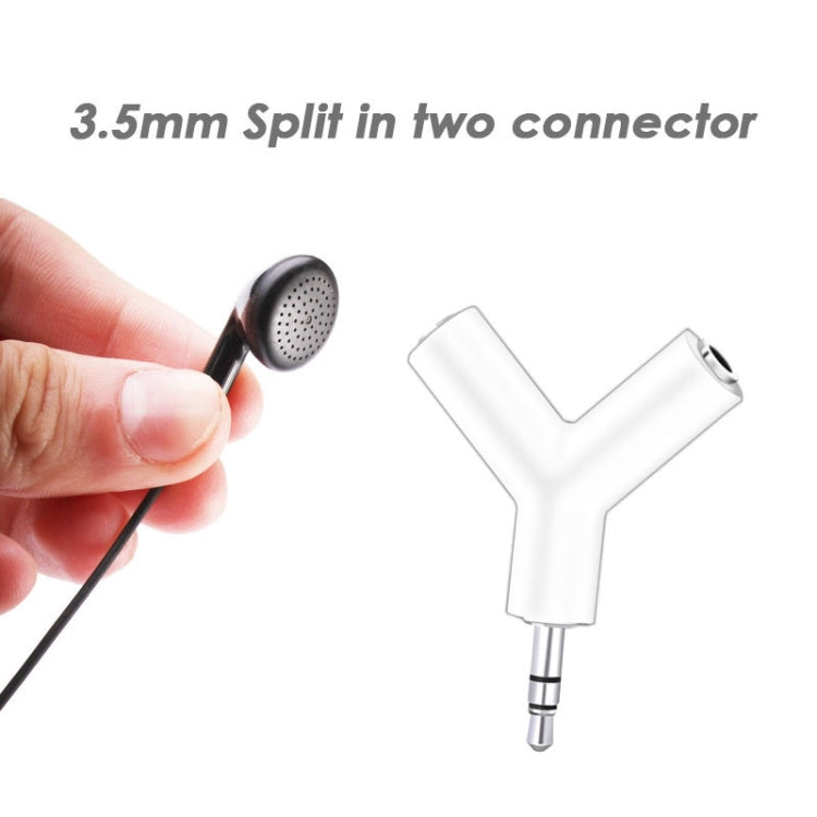 Mini Y Shaped 3.5mm Male to Double 3.5mm Female Jack Audio Headset Adapter Connector Keychain