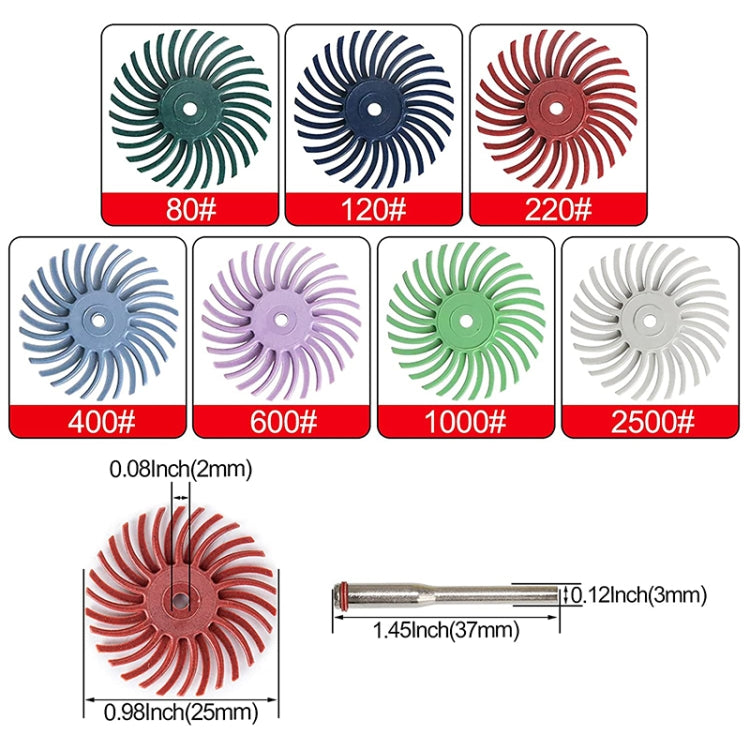 8 PCS Ivory Fruit Polishing Head Bloody Lotus Wood Carving  Nuclear Carving Slit Grinding Head, Specification:2500 Grit