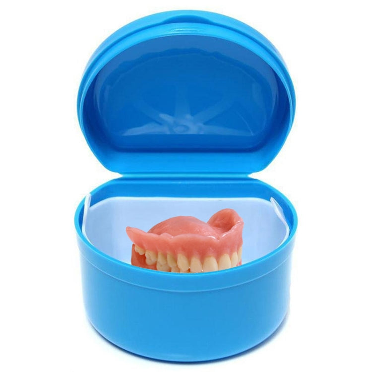 3 PCS Portable Partial Denture Storage Box Teeth Care Case Dental Tray Box(Blue)