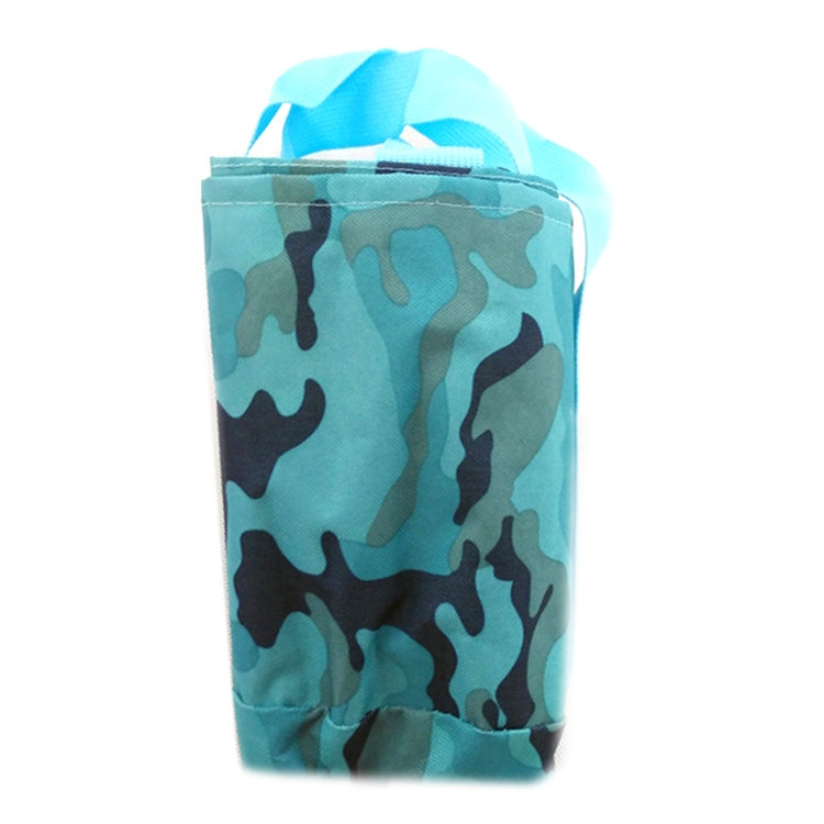 Portable Outdoor 600D Oxford Cloth Fishing Water Basin Travel Camping Washbasin Bucket Sink Bag, Color:Camouflage Blue