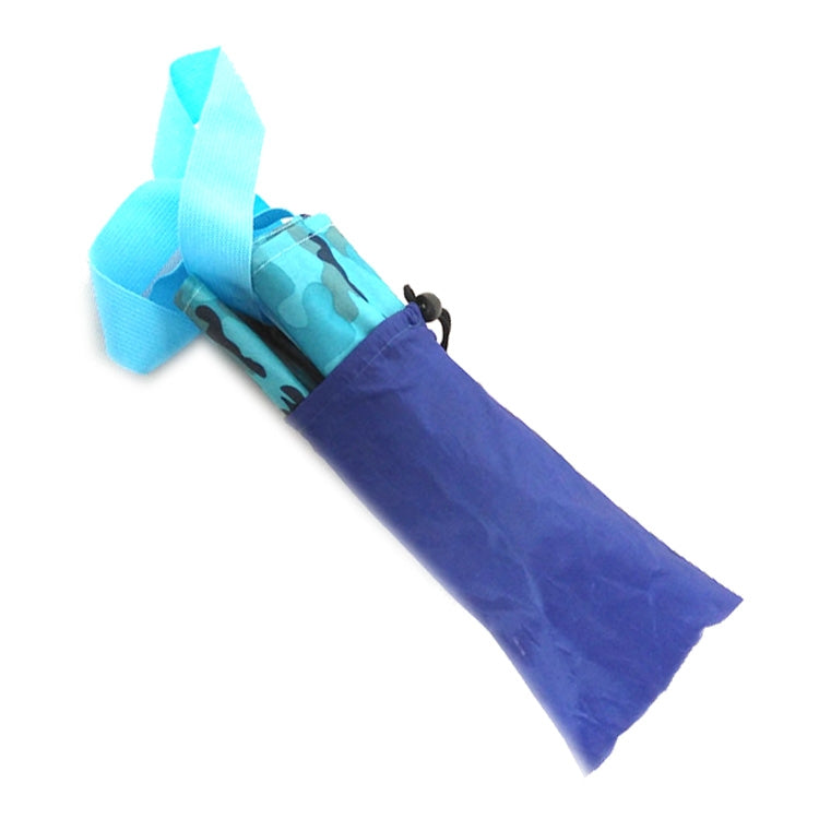 Portable Outdoor 600D Oxford Cloth Fishing Water Basin Travel Camping Washbasin Bucket Sink Bag, Color:Camouflage Blue