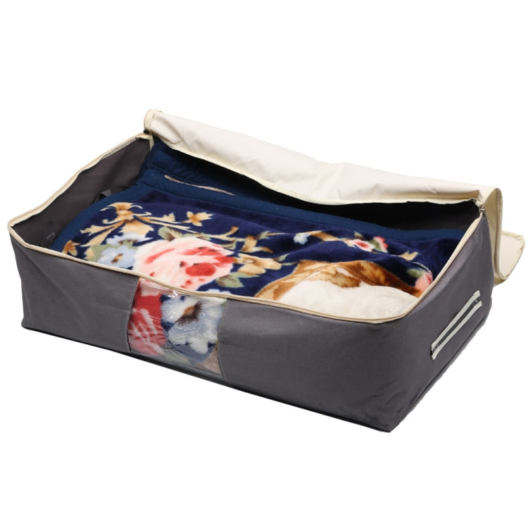 Foldable Oxford Cloth Quilt Container Blanket Clothing Organizer Waterproof Storage Bag(Brown)