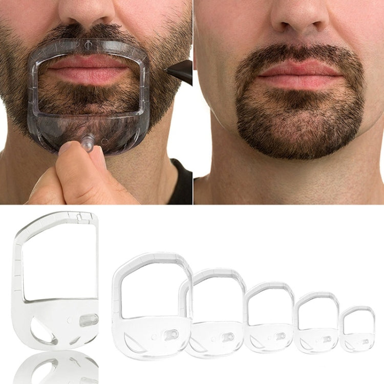 5 PCS Beard Shape Shower Salon Mustache Beard Styling Template Shaving Care Tool(Transparent)