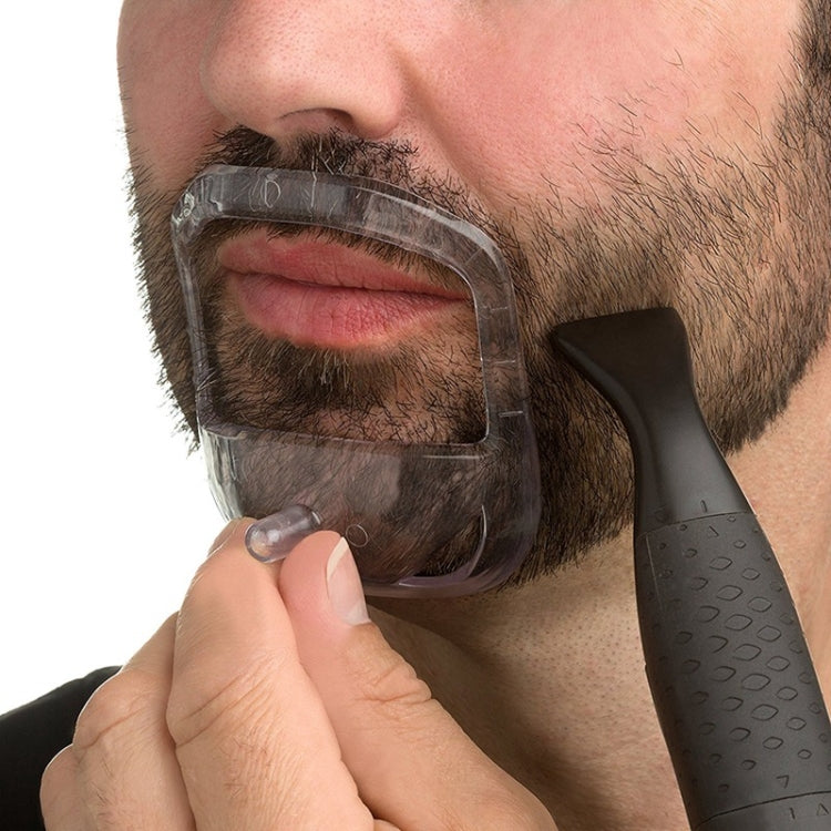 5 PCS Beard Shape Shower Salon Mustache Beard Styling Template Shaving Care Tool(Transparent)