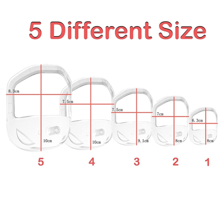 5 PCS Beard Shape Shower Salon Mustache Beard Styling Template Shaving Care Tool(Transparent)