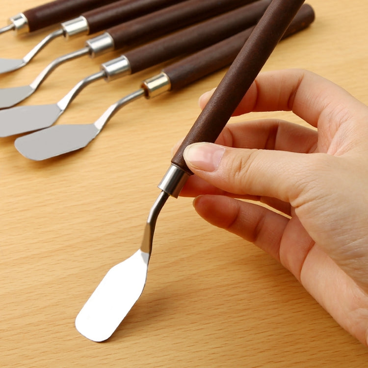 5 in 1 Stainless Steel Palette Scraper Set Artist Oil Painting Spatula Knives Knife Blade
