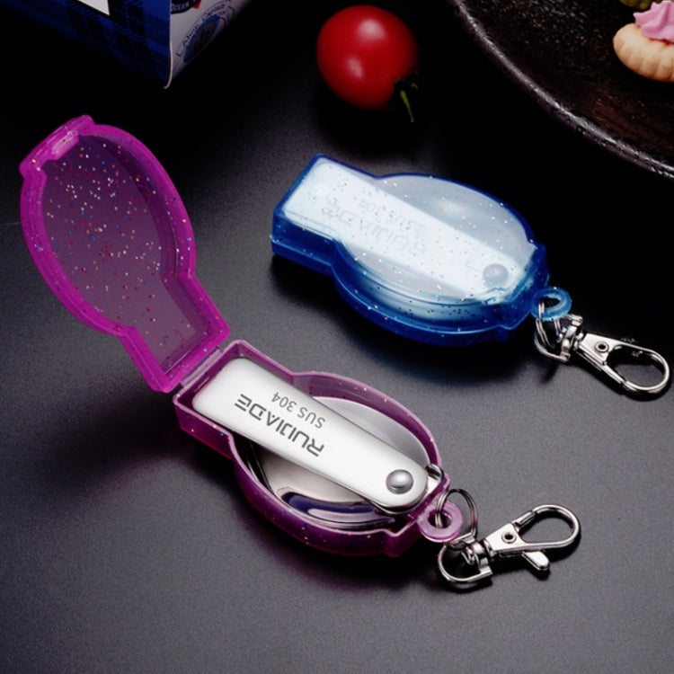 2PCS Stainless Steel Folding Fork Spoon Integrated Dual-use Picnic Portable Tableware, Random Color Delivery