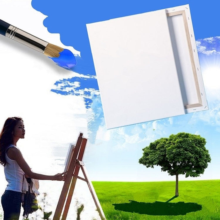 5 PCS Oil Acrylic Paint White Blank Square Artist Canvas Wooden Board Frame, 40x50cm