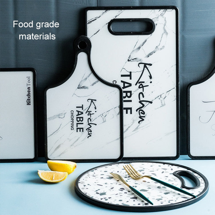 Plastic Mildew PP Small Chopping Board Household Double-sided Food Supplement Vegetable Cutting Chopping Board, Style:Handle