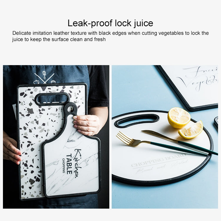 Plastic Mildew PP Small Chopping Board Household Double-sided Food Supplement Vegetable Cutting Chopping Board, Style:Handle
