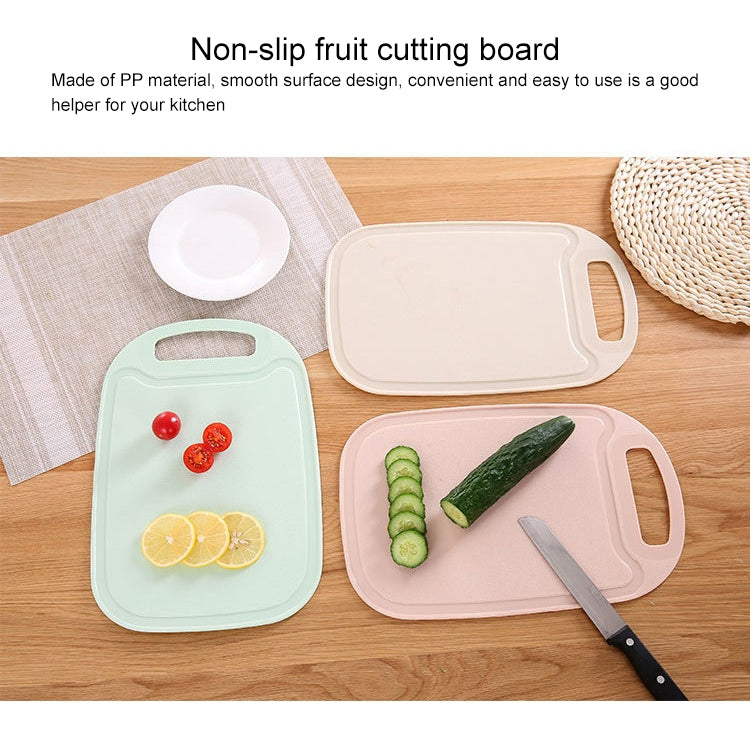 Kitchen Household Cutting Vegetables Complementary Food Rectangular Simple Trumpet Cut Fruit Cutting Board(Pink)