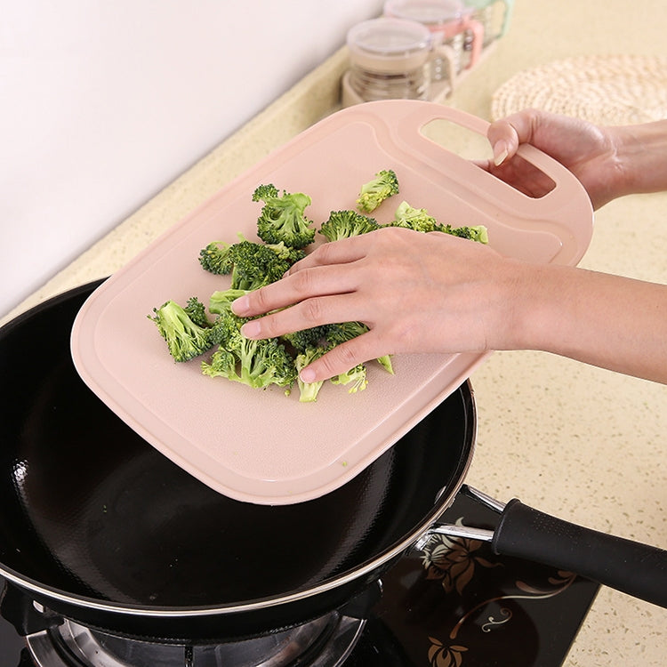 Kitchen Household Cutting Vegetables Complementary Food Rectangular Simple Trumpet Cut Fruit Cutting Board(Pink)