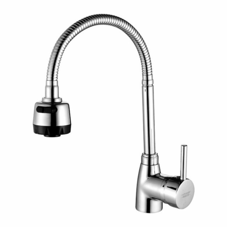 Kitchen Faucet Anti-splash Head Wash Basin Sink Universal Rotatable Faucet Full Copper Joint, Style:Hot & Cold Water