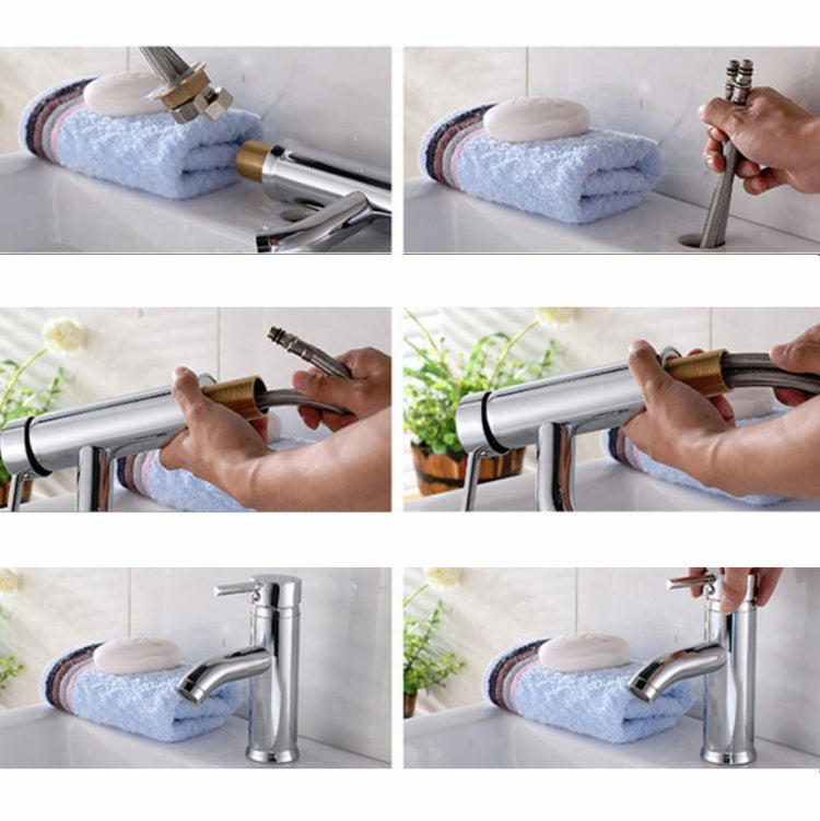 Kitchen Faucet Anti-splash Head Wash Basin Sink Universal Rotatable Faucet Full Copper Joint, Style:Hot & Cold Water