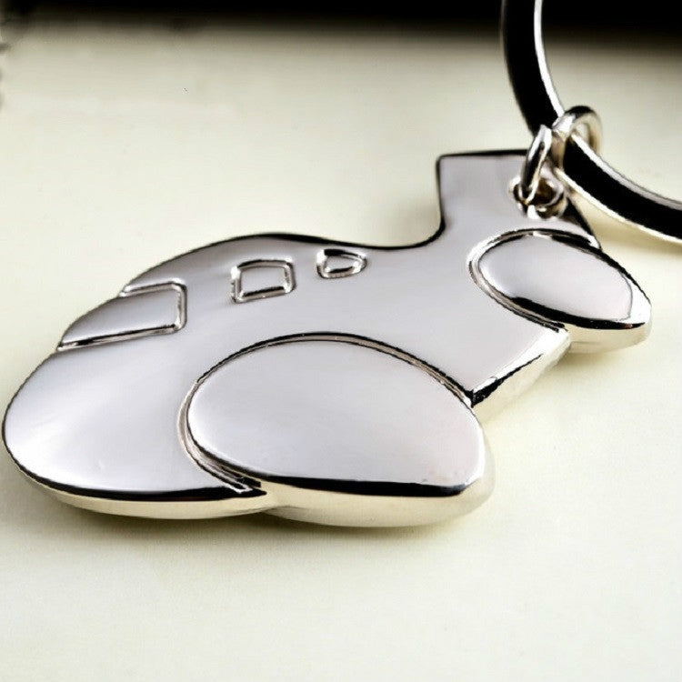 Creative Aircraft Keychain Bag Pendant Memorial Small Gift, Specification:2.6 Ã— 4.6 cm(Silver Plane)