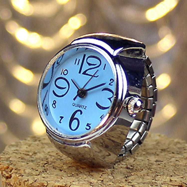 2PCS L04 Dial Quartz Analog Watch Creative Steel Cool Elastic Quartz Finger Ring Watch for Men / Women