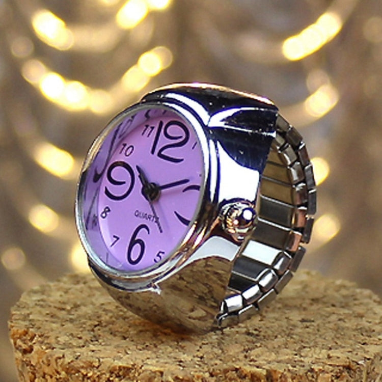 2PCS L04 Dial Quartz Analog Watch Creative Steel Cool Elastic Quartz Finger Ring Watch for Men / Women