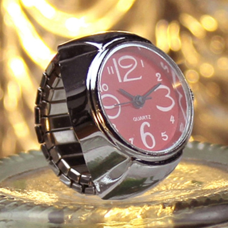 2PCS L04 Dial Quartz Analog Watch Creative Steel Cool Elastic Quartz Finger Ring Watch for Men / Women