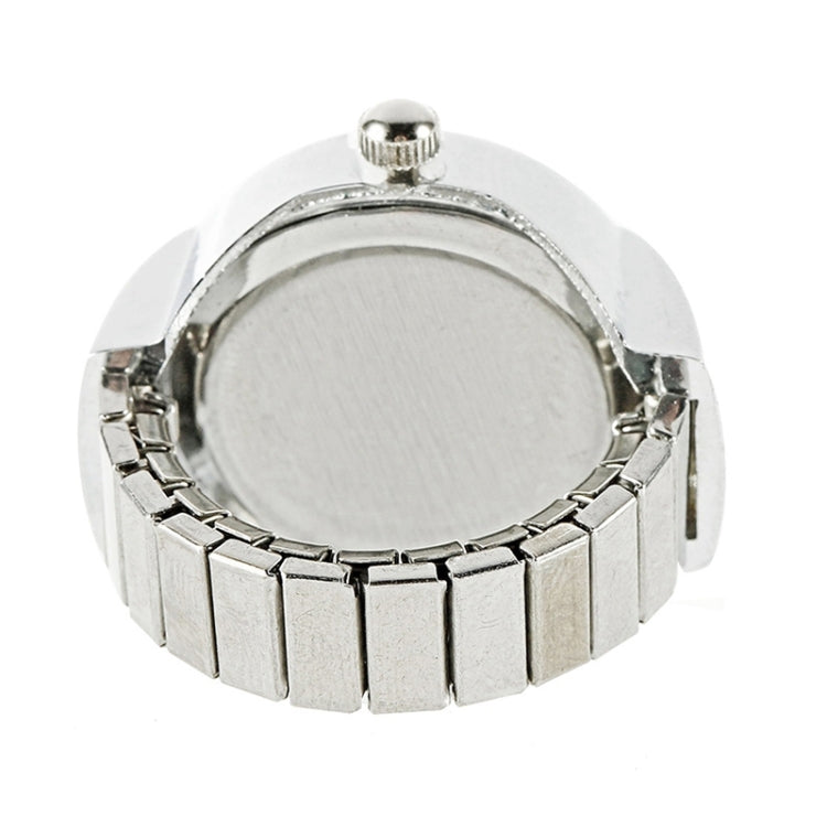 2PCS L04 Dial Quartz Analog Watch Creative Steel Cool Elastic Quartz Finger Ring Watch for Men / Women