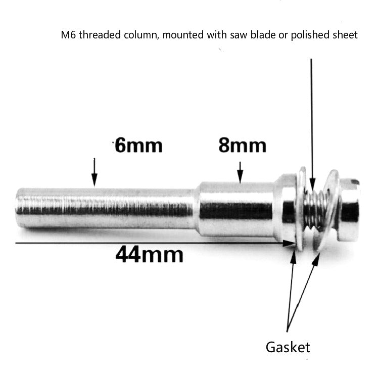 5 PCS  High Speed Steel Cutting Blade Connecting Rod Electric Grinding Blade Clamping Rod, Size:6MM