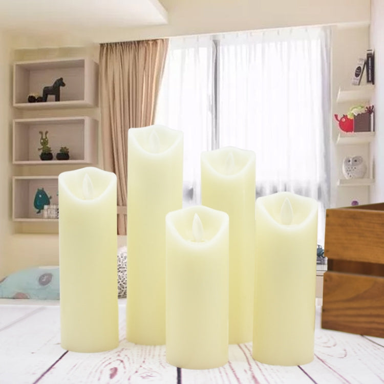 5 in 1 Remote Control Yellow Light LED Candle Lamp Halloween Christmas Wedding Decorative Light