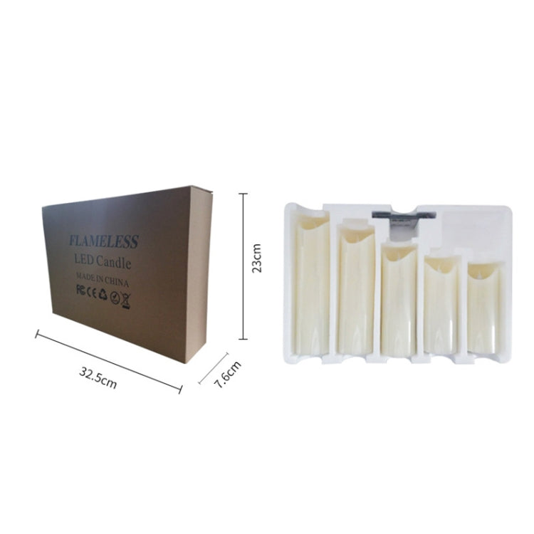 5 in 1 Remote Control Yellow Light LED Candle Lamp Halloween Christmas Wedding Decorative Light