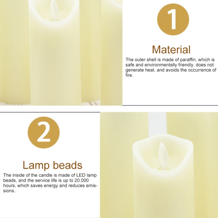 5 in 1 Remote Control Yellow Light LED Candle Lamp Halloween Christmas Wedding Decorative Light