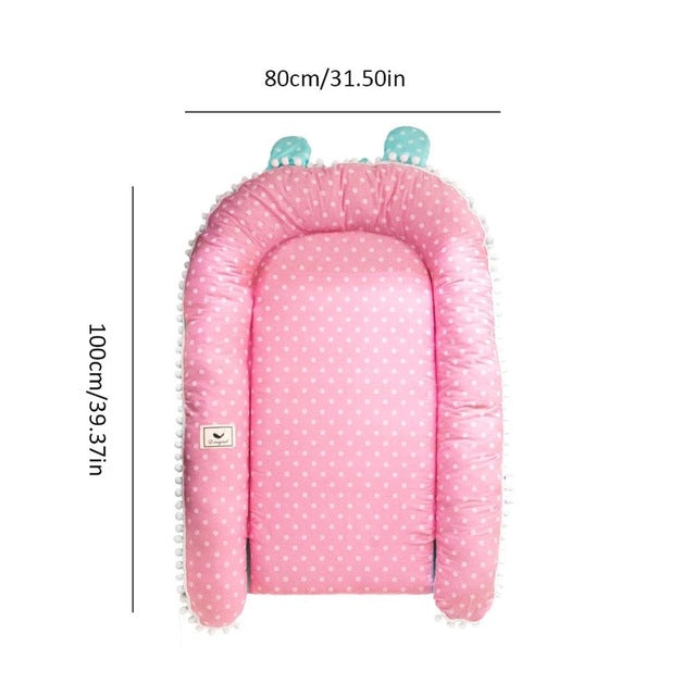 Baby Nest Bed Portable Travel Bassinet For Newborn Kids Infant Cotton Cradle Lounger Cushion