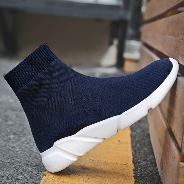 Knit Upper Breathable Sport Sock Boots Chunky Sneakers High Top Running Shoes for Men /  Women, Shoe Size:39