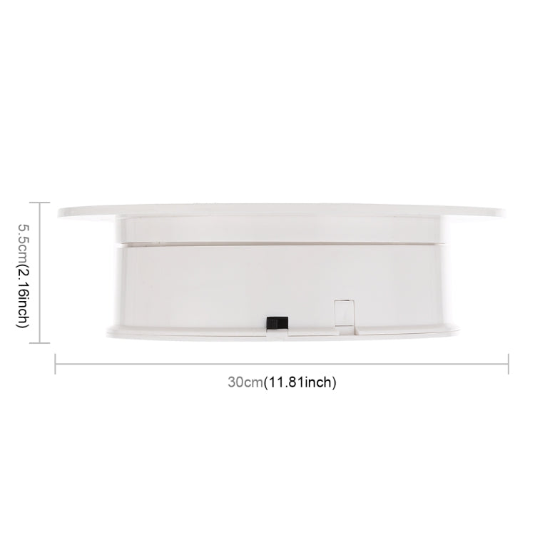 30cm 360 Degree Electric Rotating Turntable Display Stand Video Shooting Props Turntable for Photography, Load 4kg