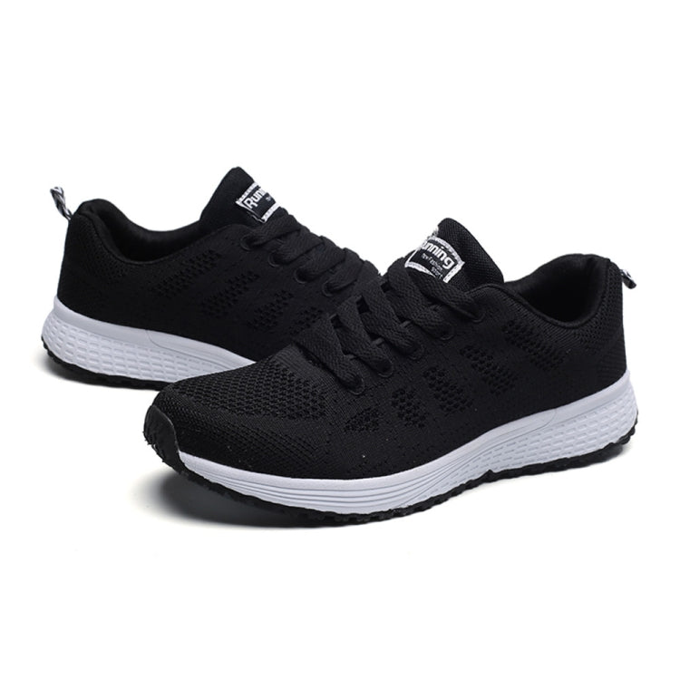 Mesh Breathable Flat Sneakers Running Shoes Casual Shoes for Women, Size:36