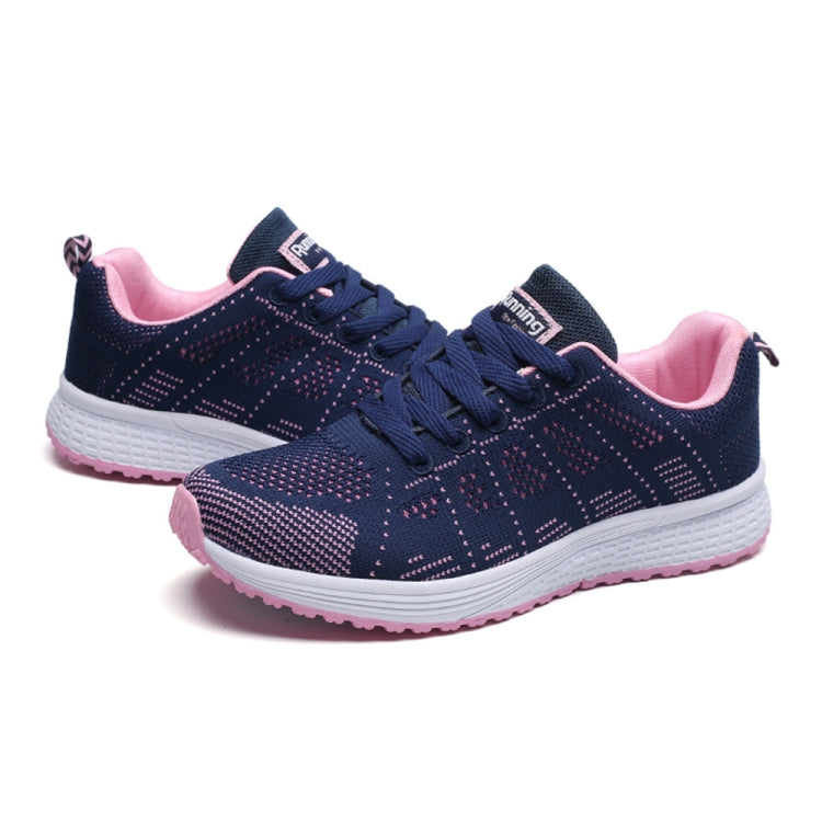Mesh Breathable Flat Sneakers Running Shoes Casual Shoes for Women, Size:36