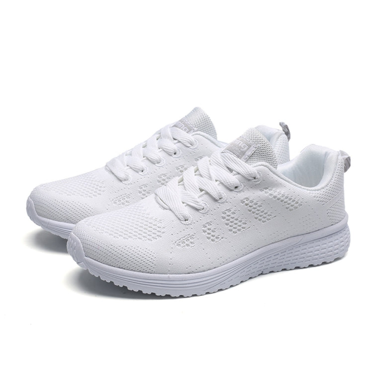 Mesh Breathable Flat Sneakers Running Shoes Casual Shoes for Women, Size:38