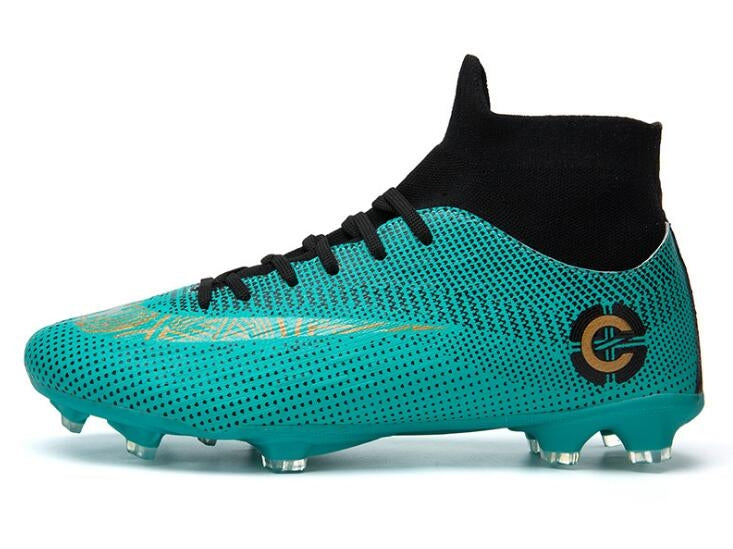 Outdoor High-top Non-slip Soccer Cleats Training Sneakers for Men, Size:39